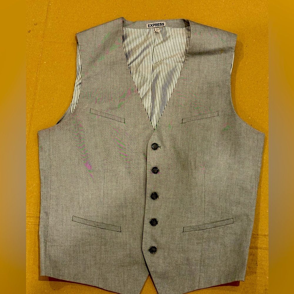Grey Express Suit Vest - Size Large